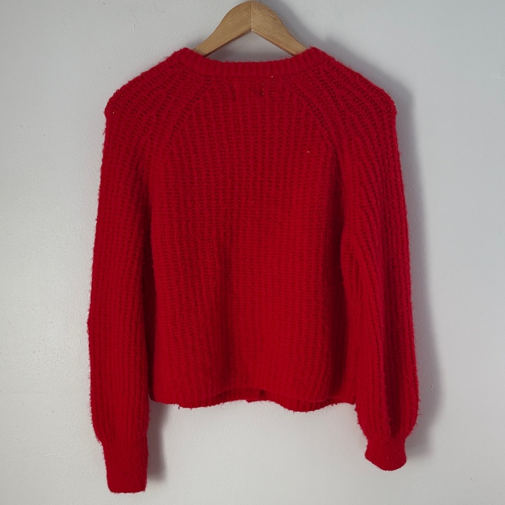Willow & Wind Red Textured Button Front Cardigan Sweater – Women’s Medium - Picture 5 of 5